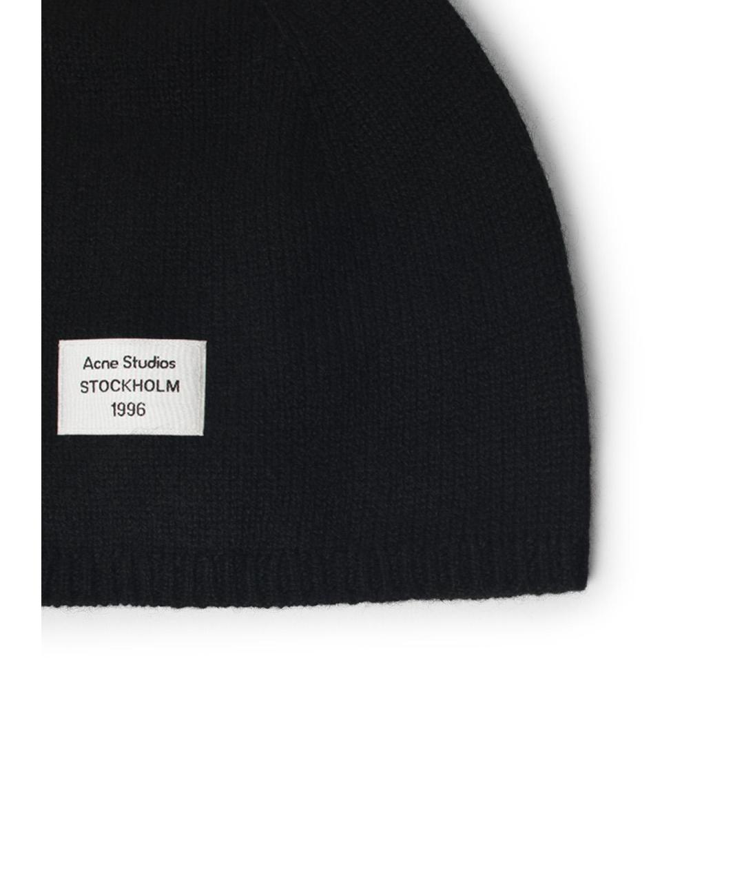 ACNE STUDIOS Черная кашемировая шапка, фото 3