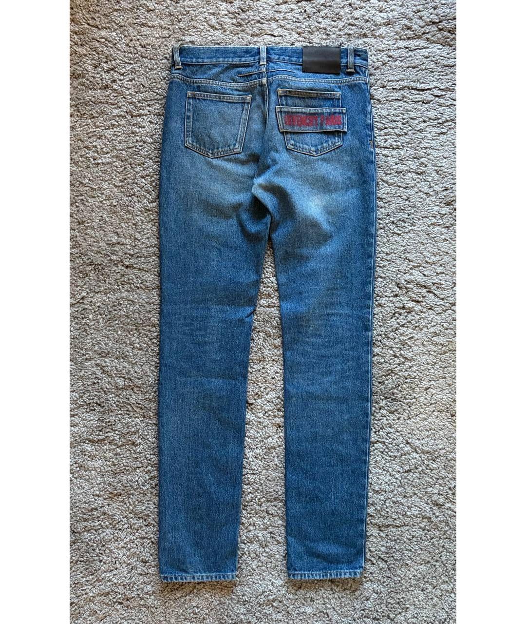 GIVENCHY Синие хлопковые прямые джинсы, фото 2