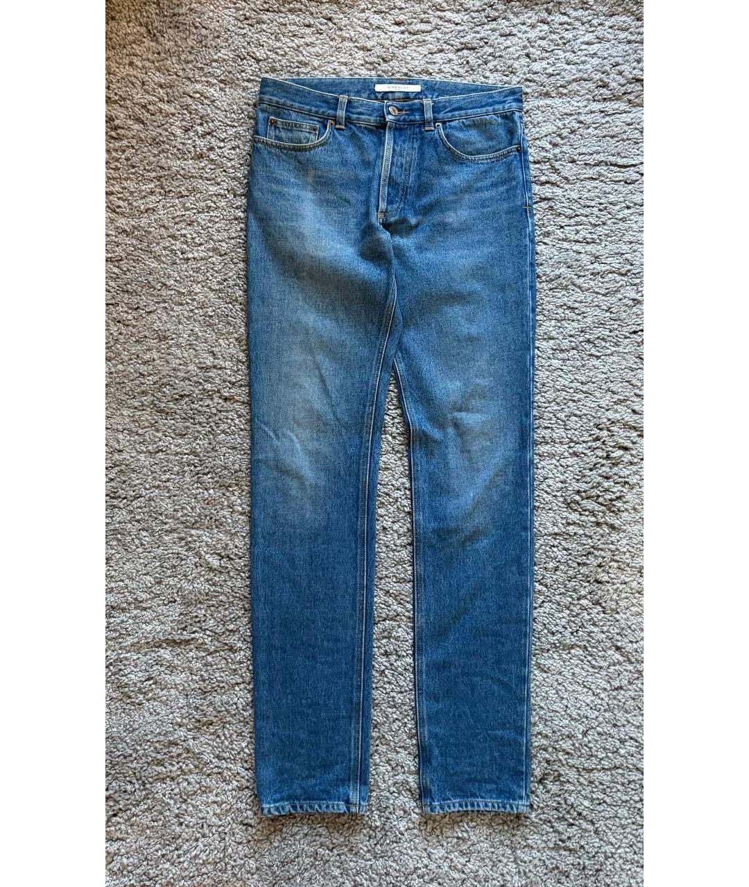 GIVENCHY Синие хлопковые прямые джинсы, фото 8