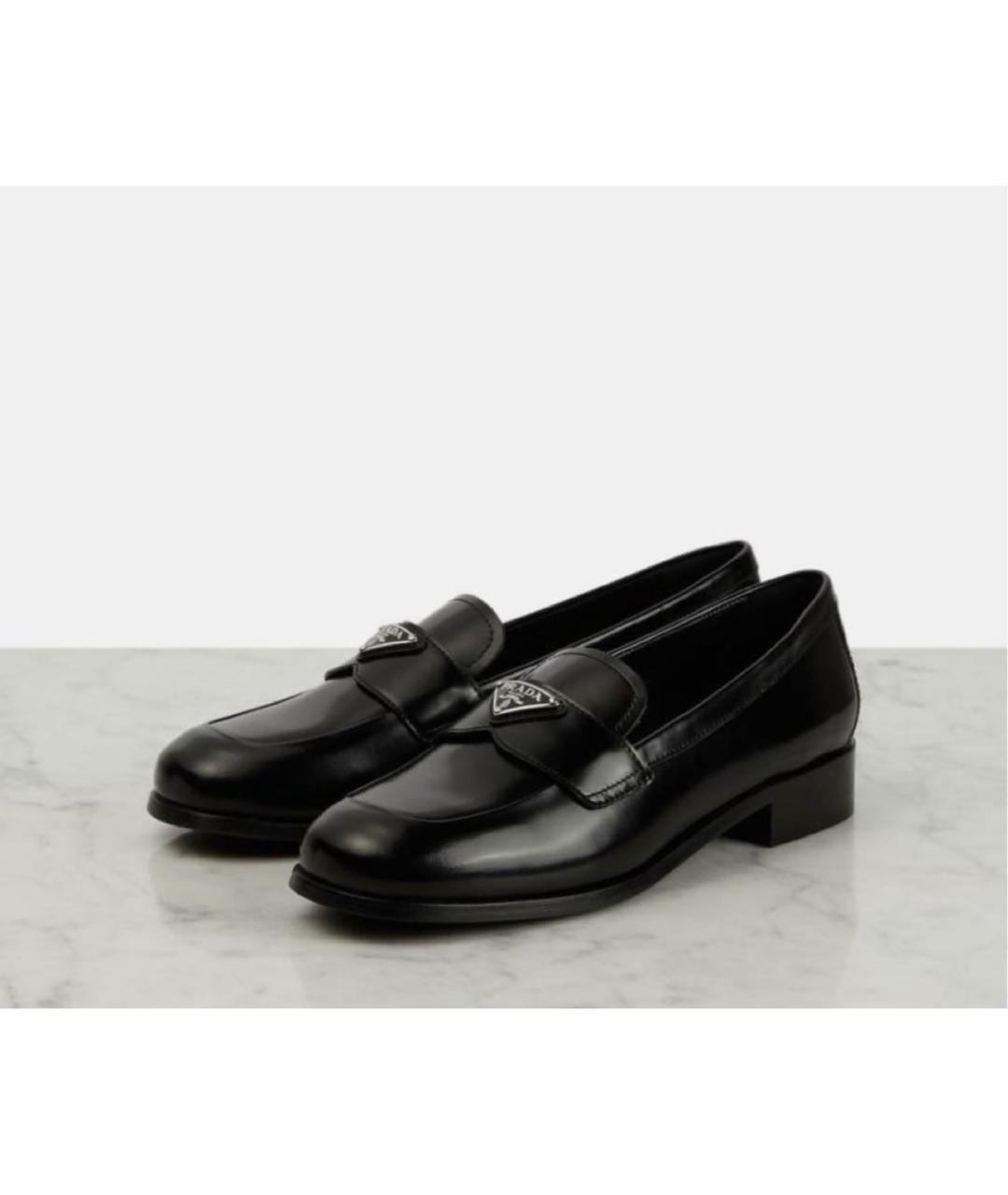PRADA Черные кожаные лоферы, фото 6