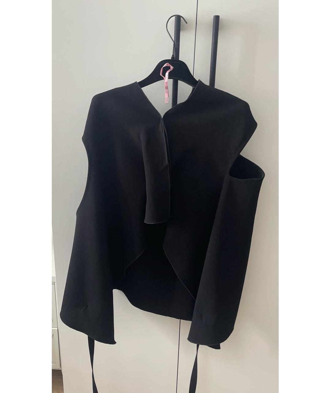 ROLAND MOURET Черная шерстяная блузы, фото 2