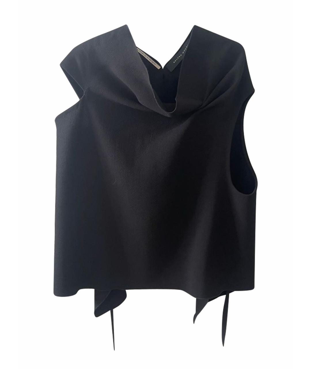 ROLAND MOURET Черная шерстяная блузы, фото 1