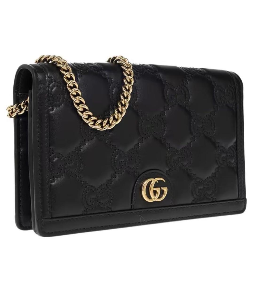 GUCCI Черная кожаная сумка через плечо, фото 2