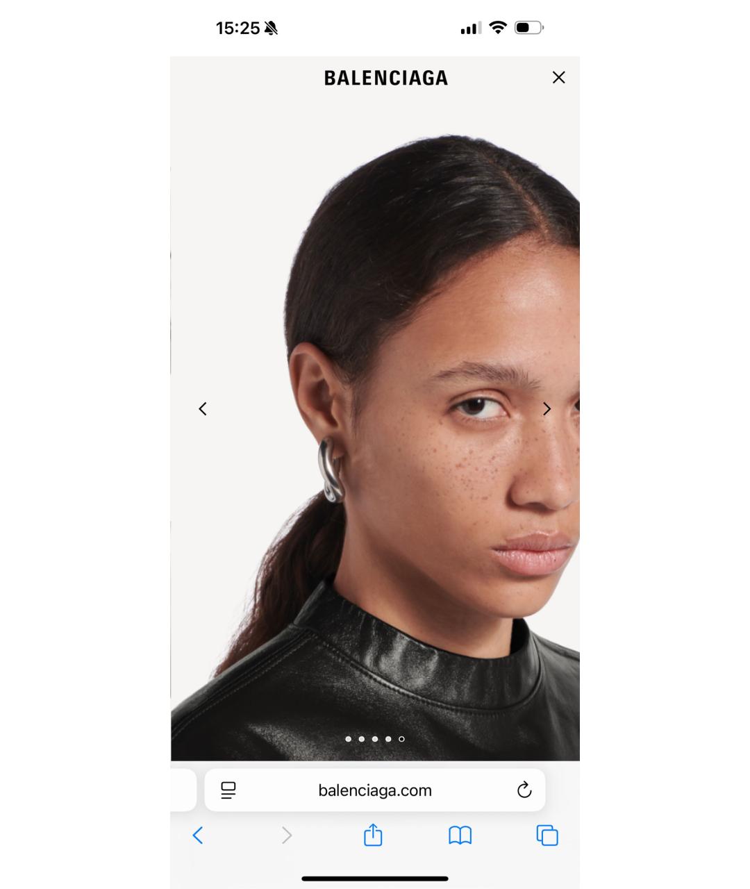 BALENCIAGA Серебряные серебряные серьги, фото 3