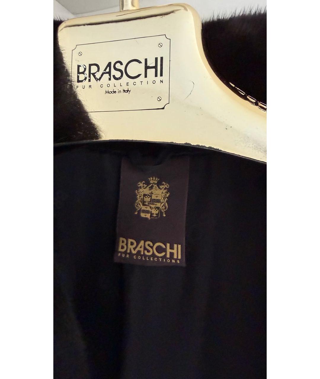 BRASCHI Коричневая меховая шуба, фото 3