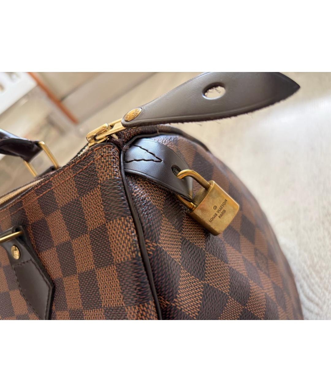 LOUIS VUITTON Коричневая сумка с короткими ручками, фото 3