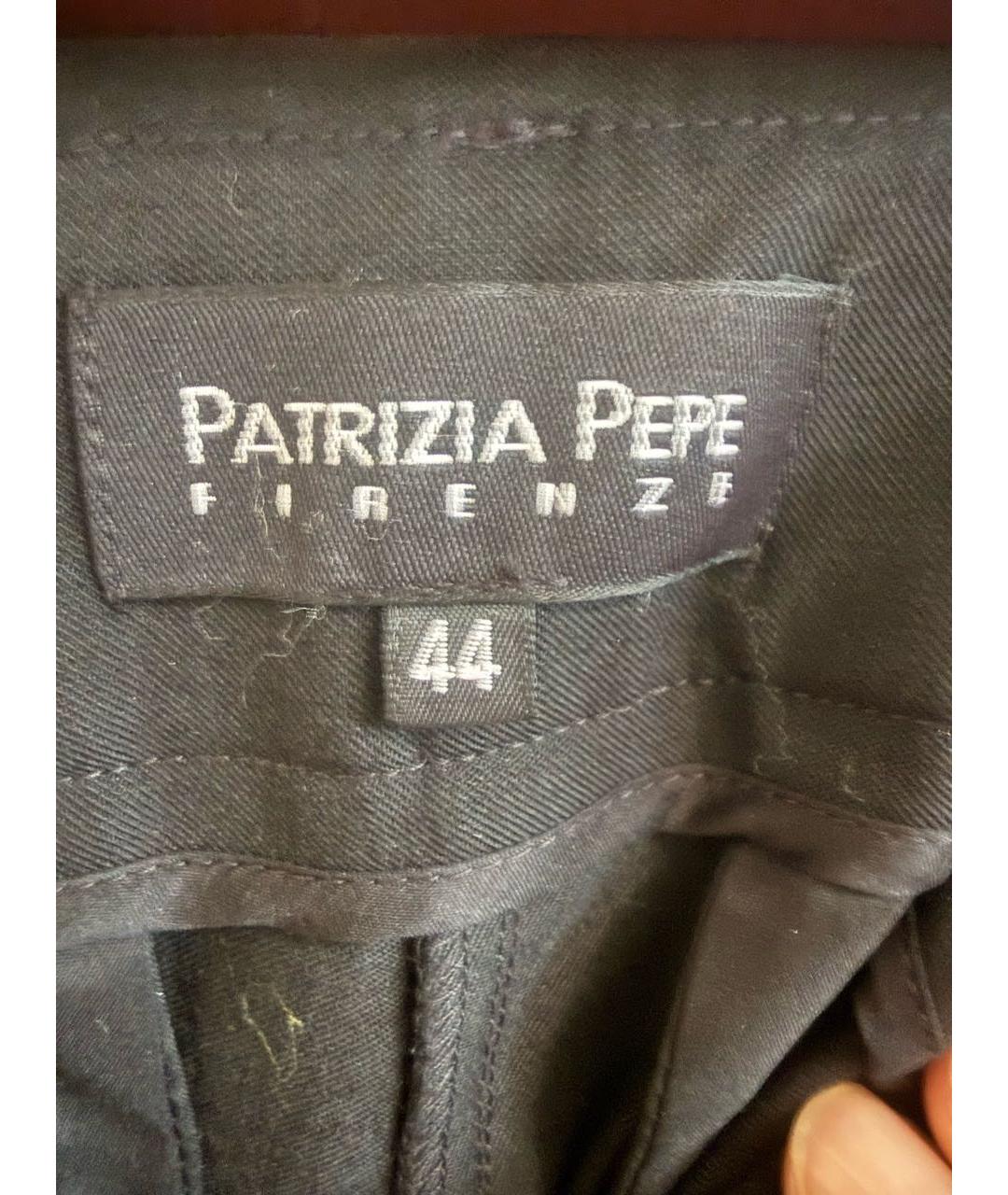 PATRIZIA PEPE Темно-синие шерстяные прямые брюки, фото 6