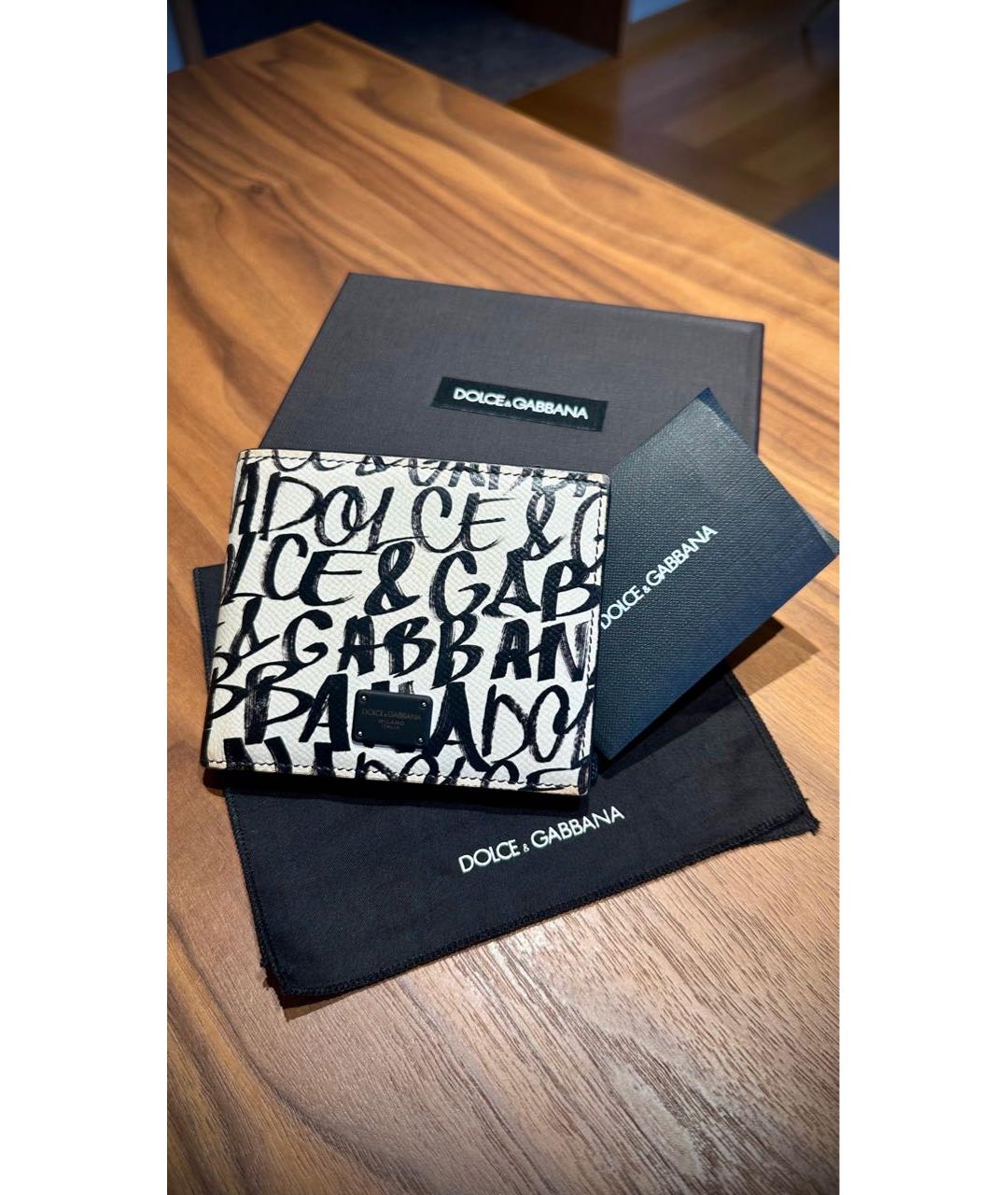 DOLCE&GABBANA Черный кожаный кошелек, фото 5