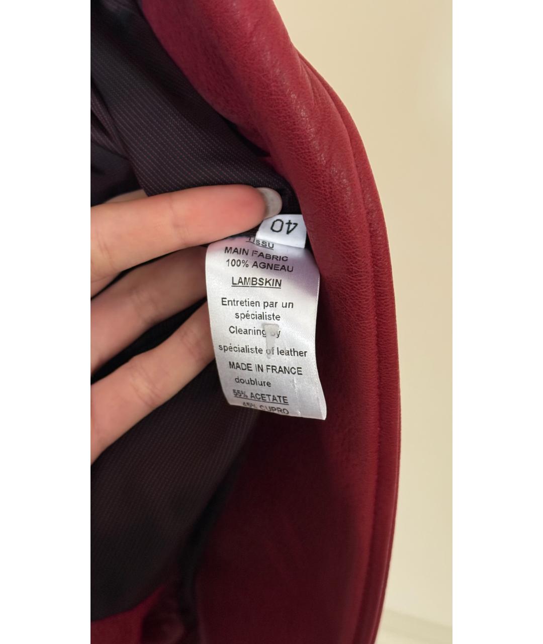 BALMAIN Красная кожаная куртка, фото 4