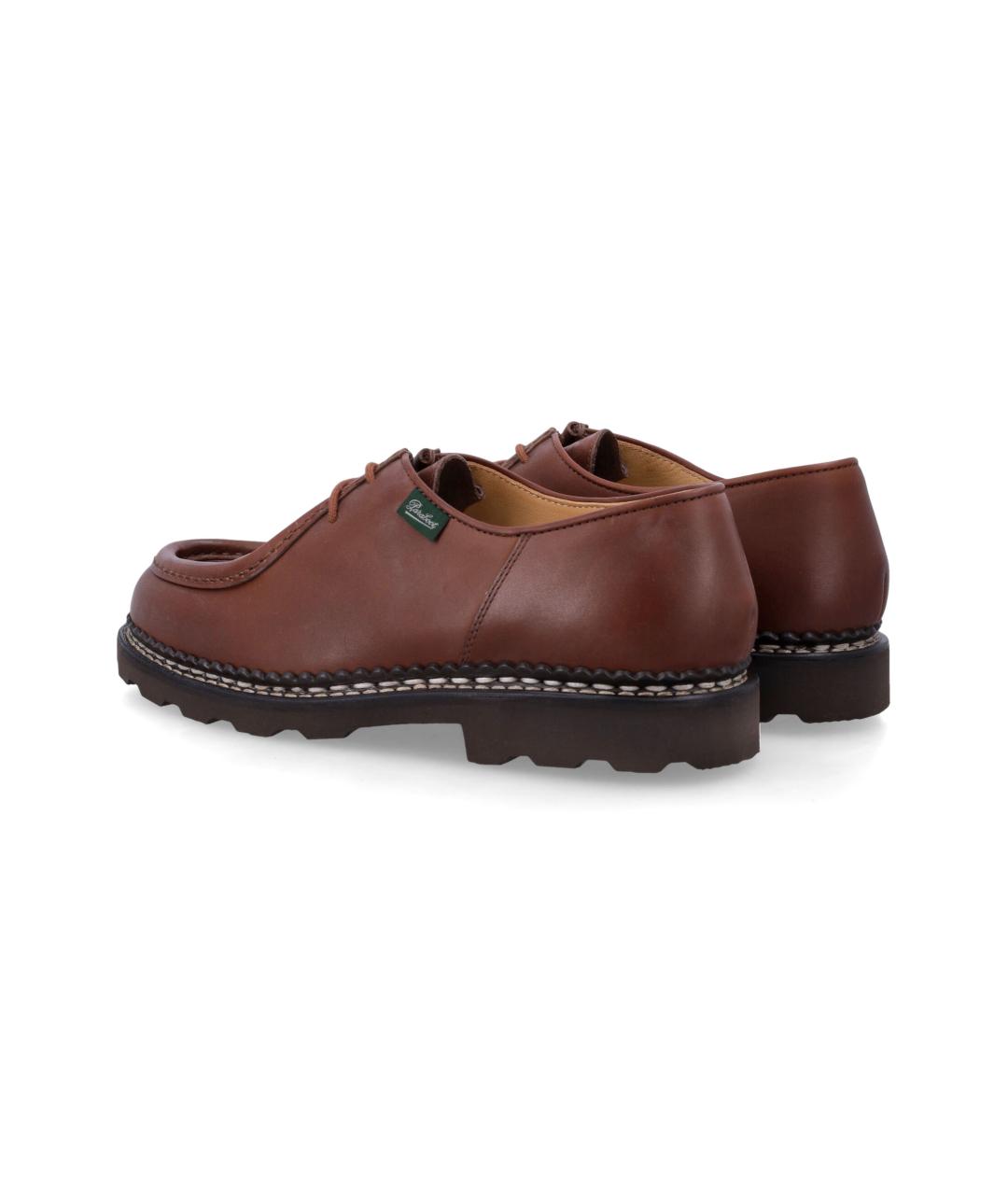 PARABOOT Коричневые кожаные низкие ботинки, фото 3