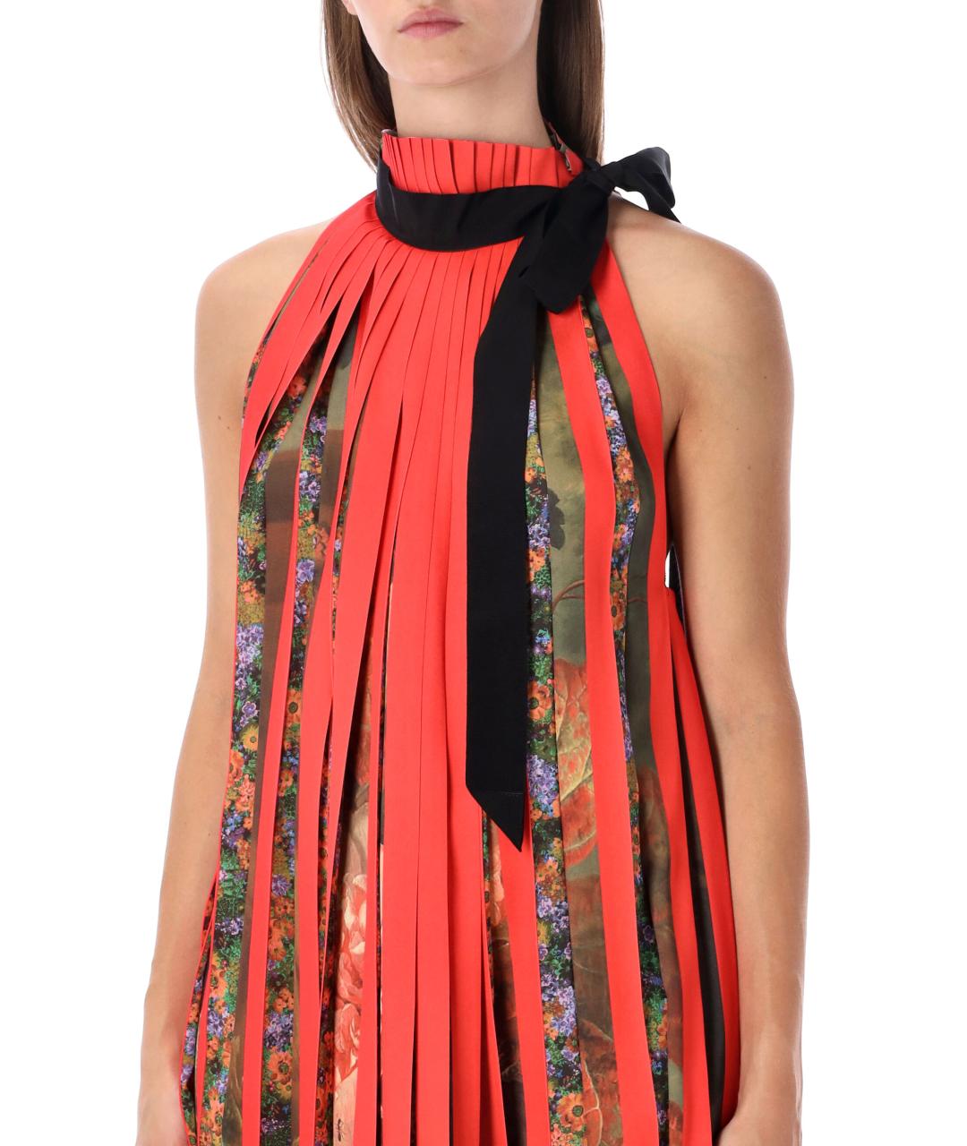 DRIES VAN NOTEN Мульти полиэстеровое платье, фото 3