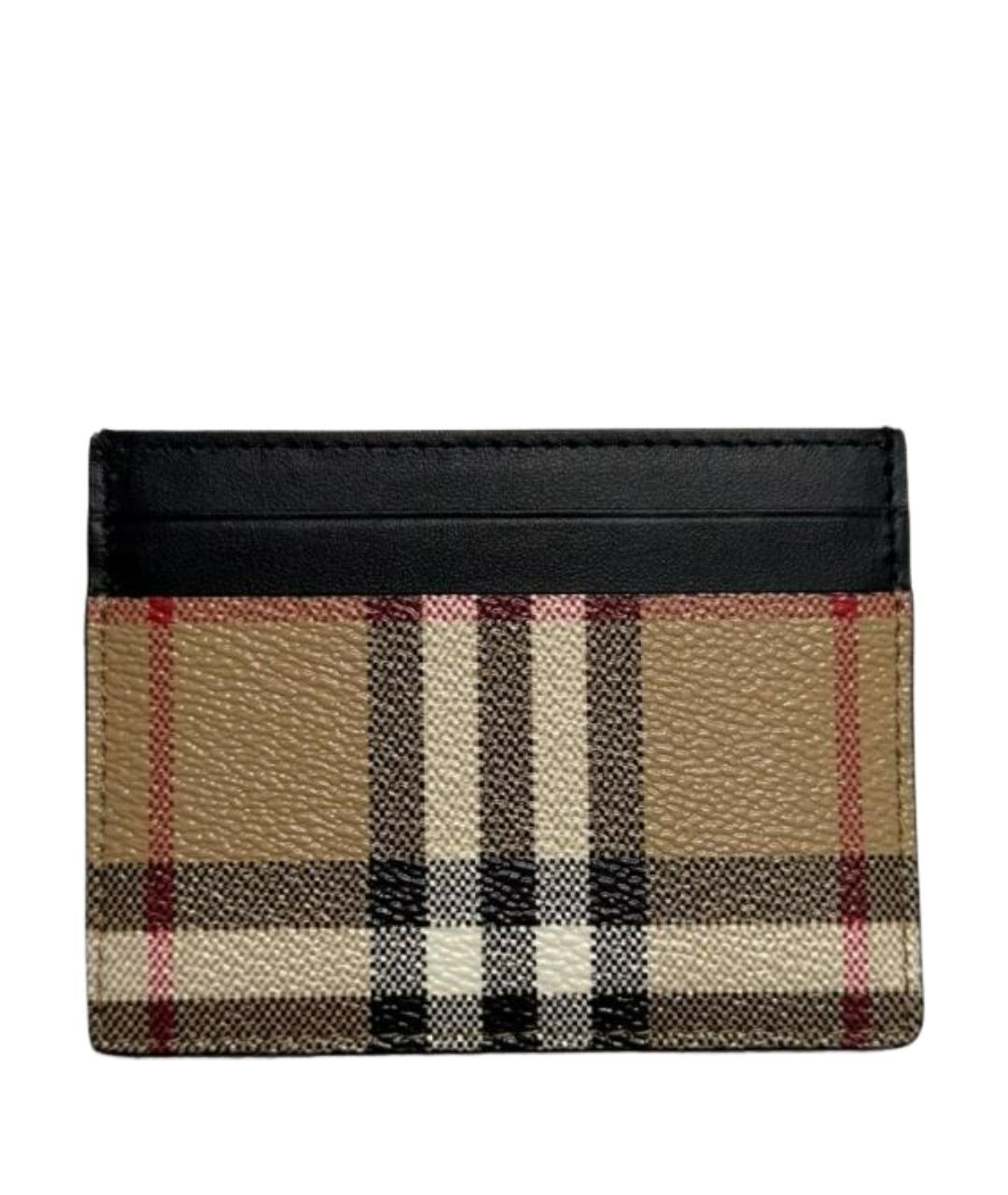 BURBERRY Черный кожаный кардхолдер, фото 1