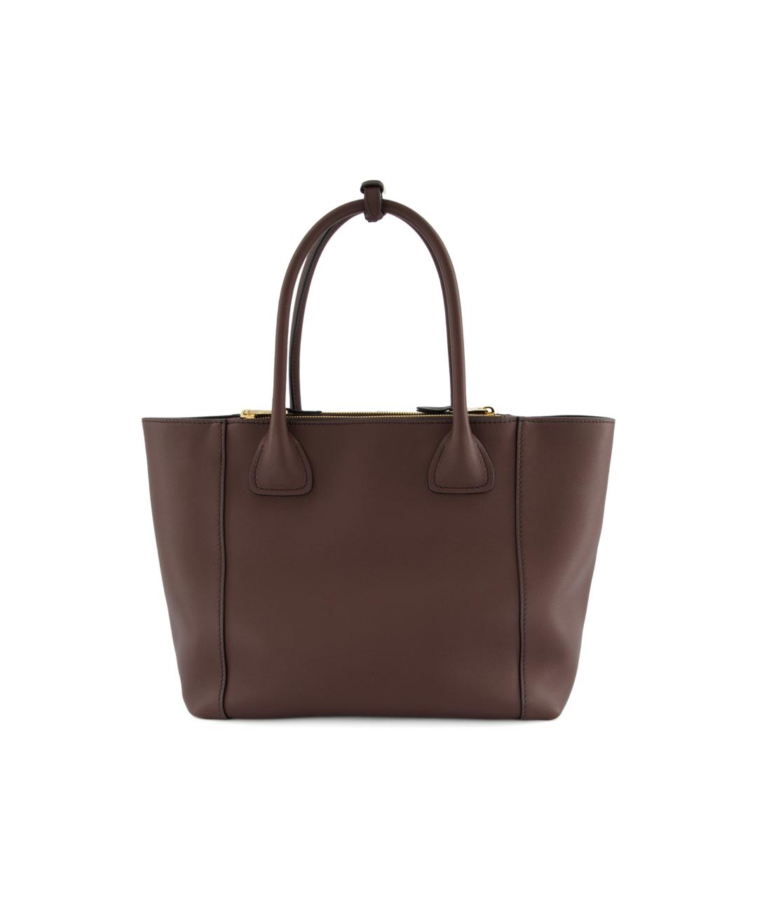 PRADA Коричневая кожаная сумка тоут, фото 2