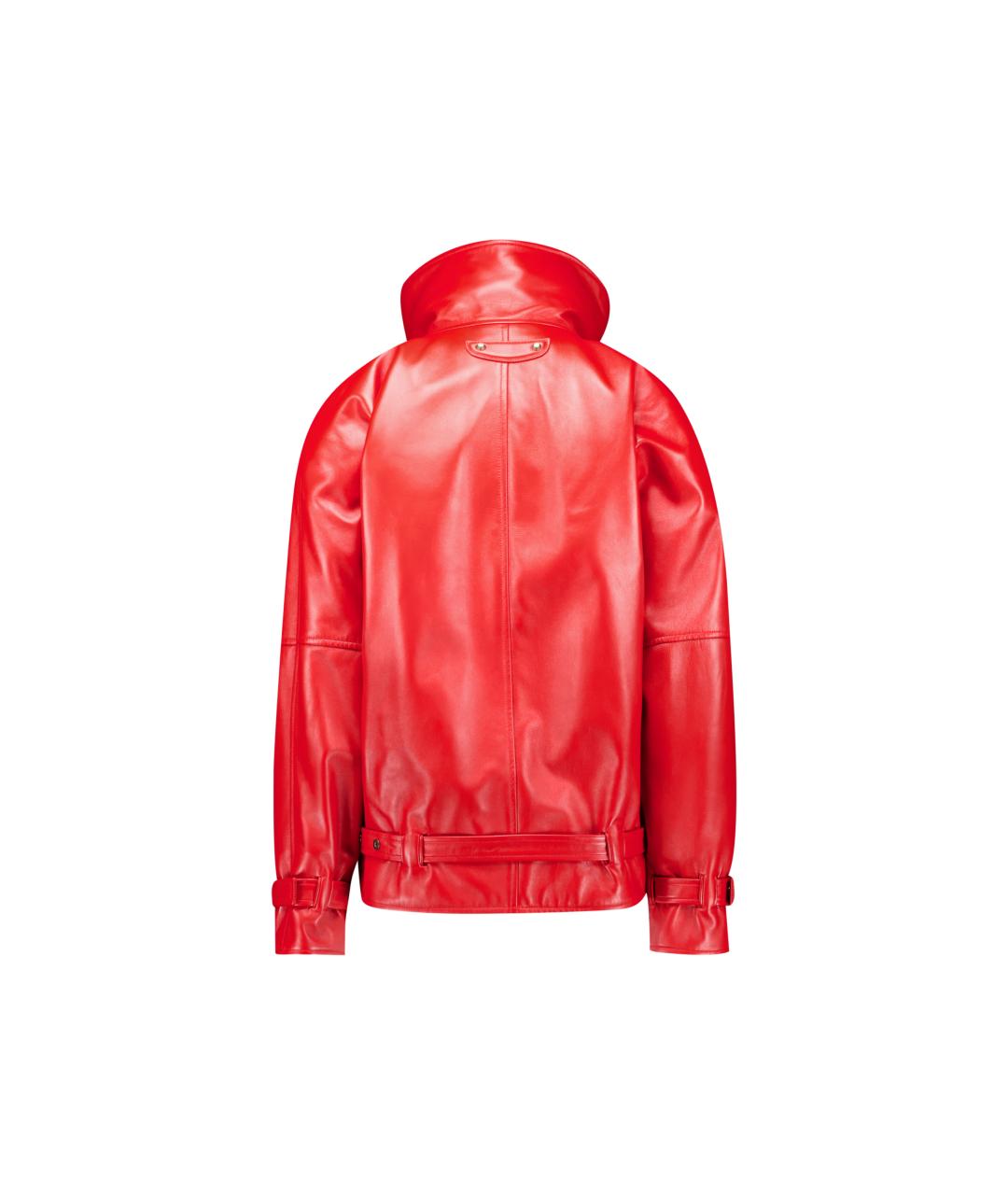 BALENCIAGA Красная кожаная куртка, фото 2