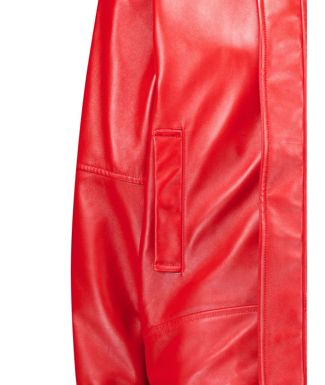 BALENCIAGA Красная кожаная куртка, фото 4