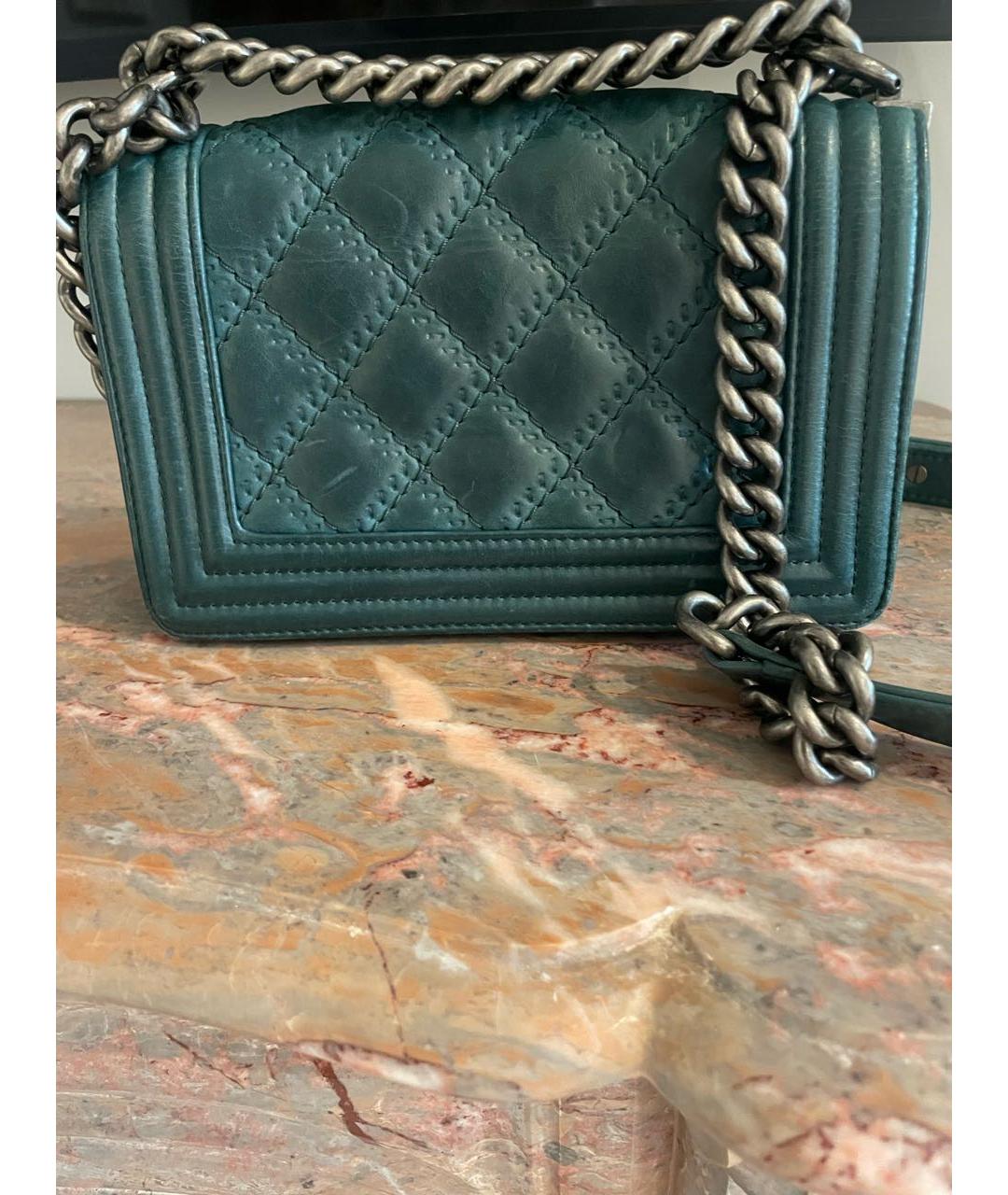 CHANEL Зеленая кожаная сумка через плечо, фото 3