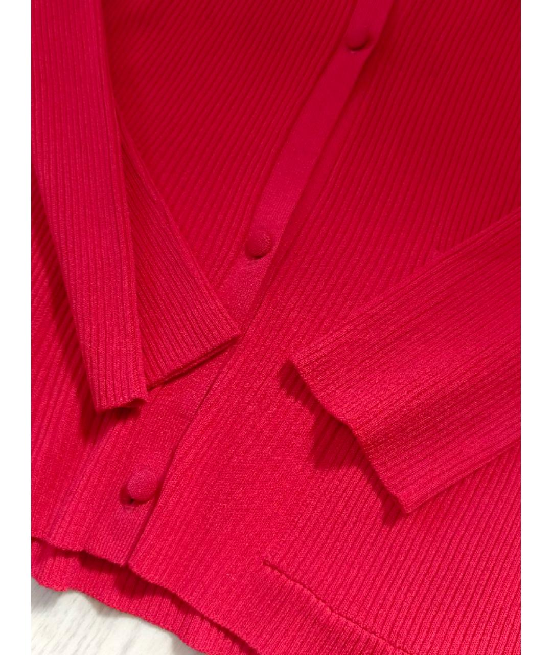 MAX MARA Бордовый полиэстеровый кардиган, фото 4