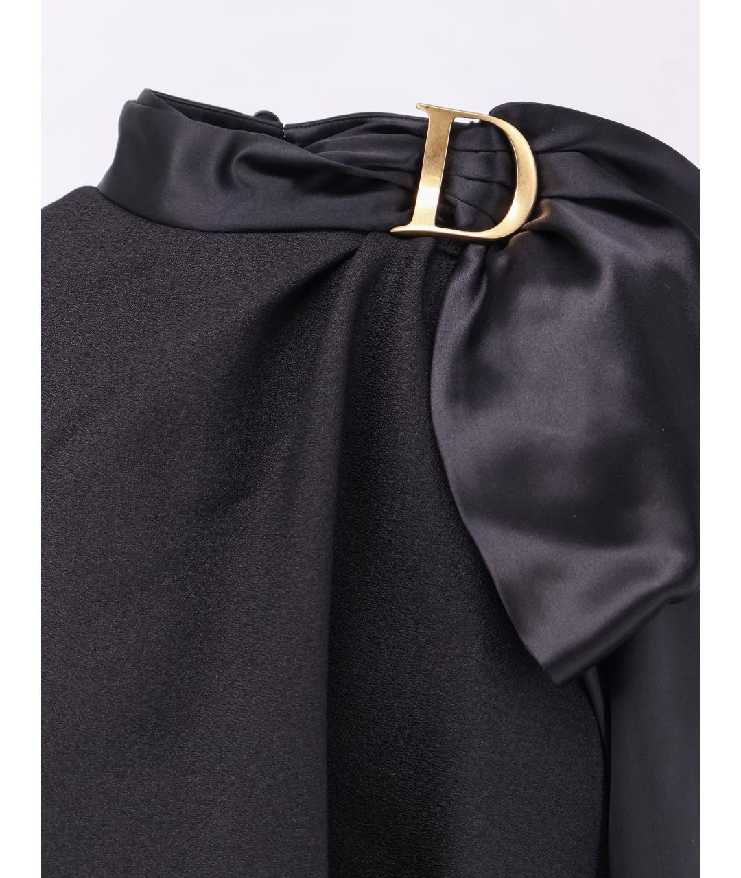 CHRISTIAN DIOR Черное шерстяное коктейльное платье, фото 3