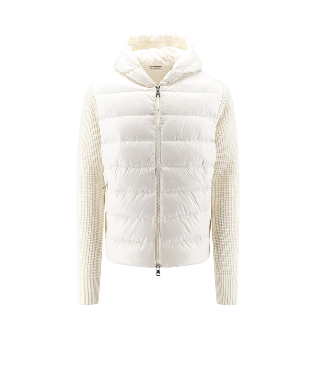 MONCLER Белая нейлоновая куртка, фото 1