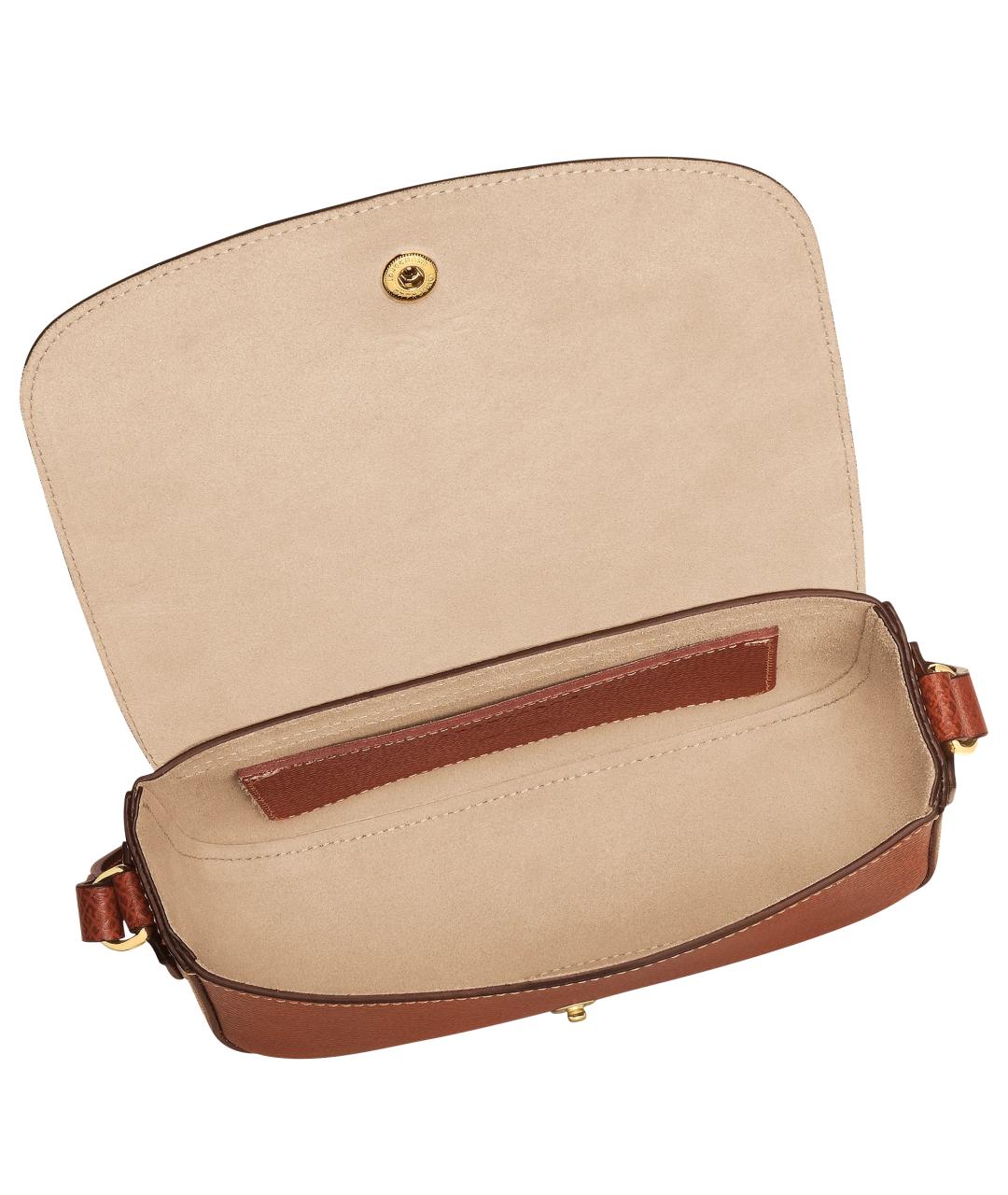 LONGCHAMP Коричневая кожаная сумка через плечо, фото 6