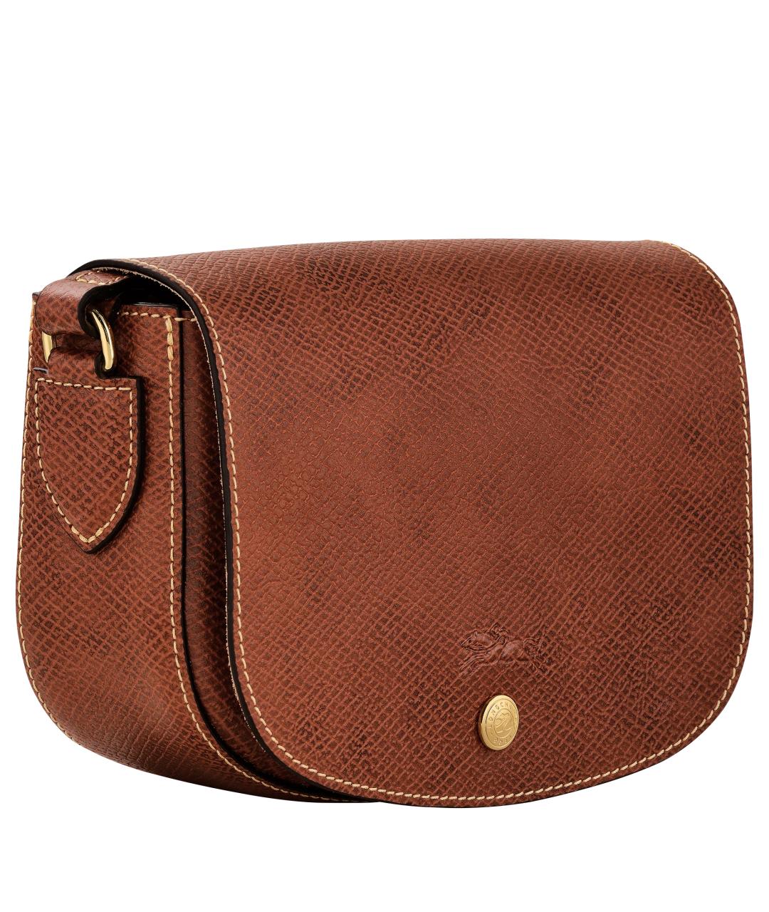LONGCHAMP Коричневая кожаная сумка через плечо, фото 4
