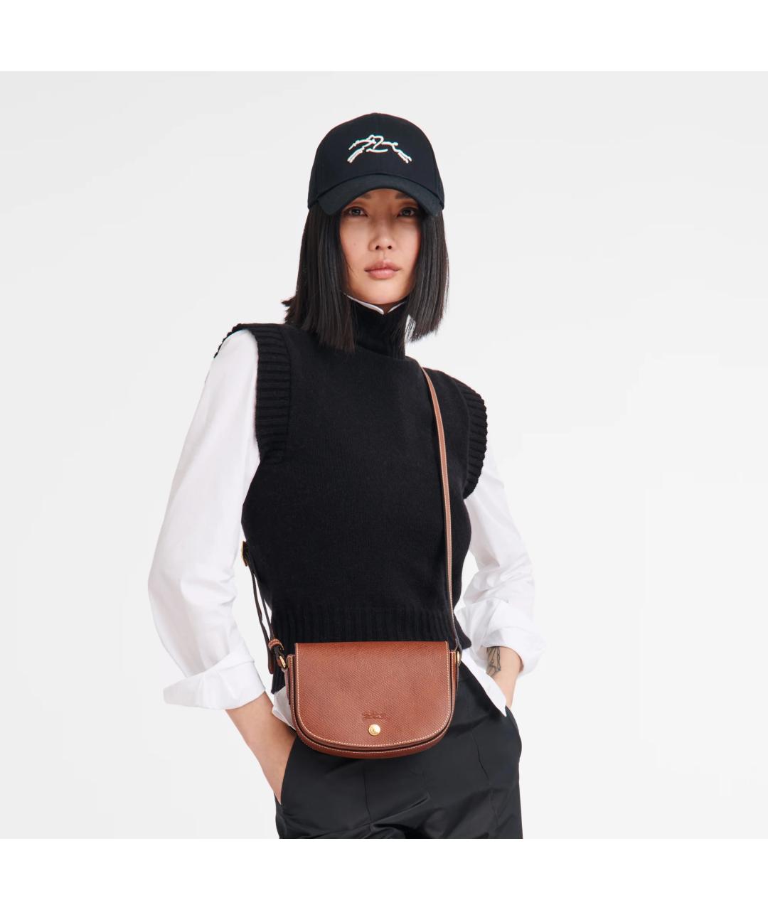 LONGCHAMP Коричневая кожаная сумка через плечо, фото 3