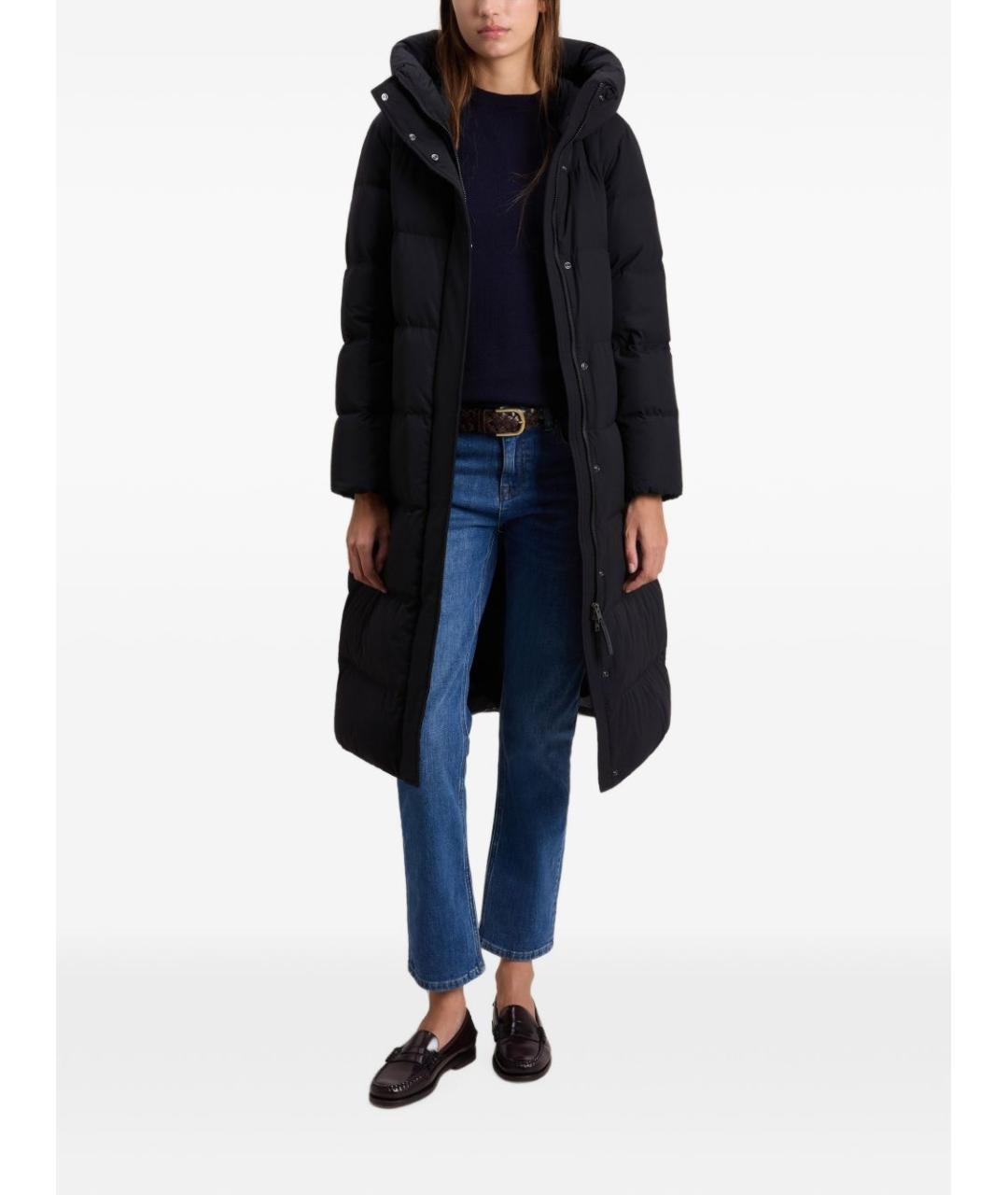 WOOLRICH Черное полиамидовое пальто, фото 2