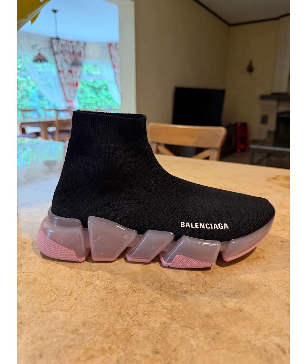 BALENCIAGA Черные текстильные кроссовки, фото 1