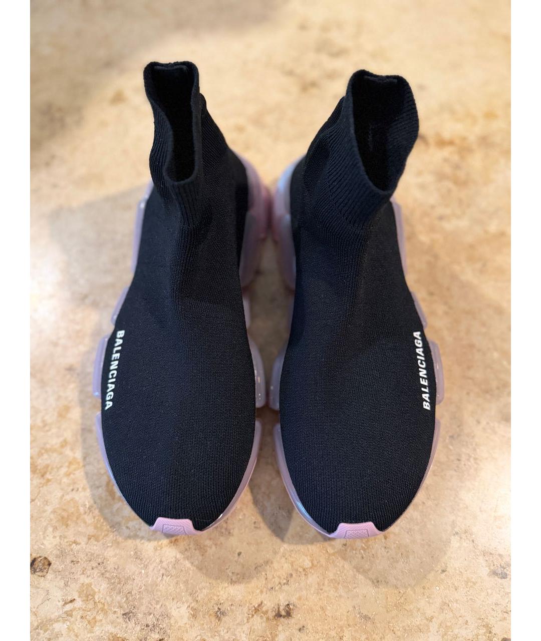 BALENCIAGA Черные текстильные кроссовки, фото 2