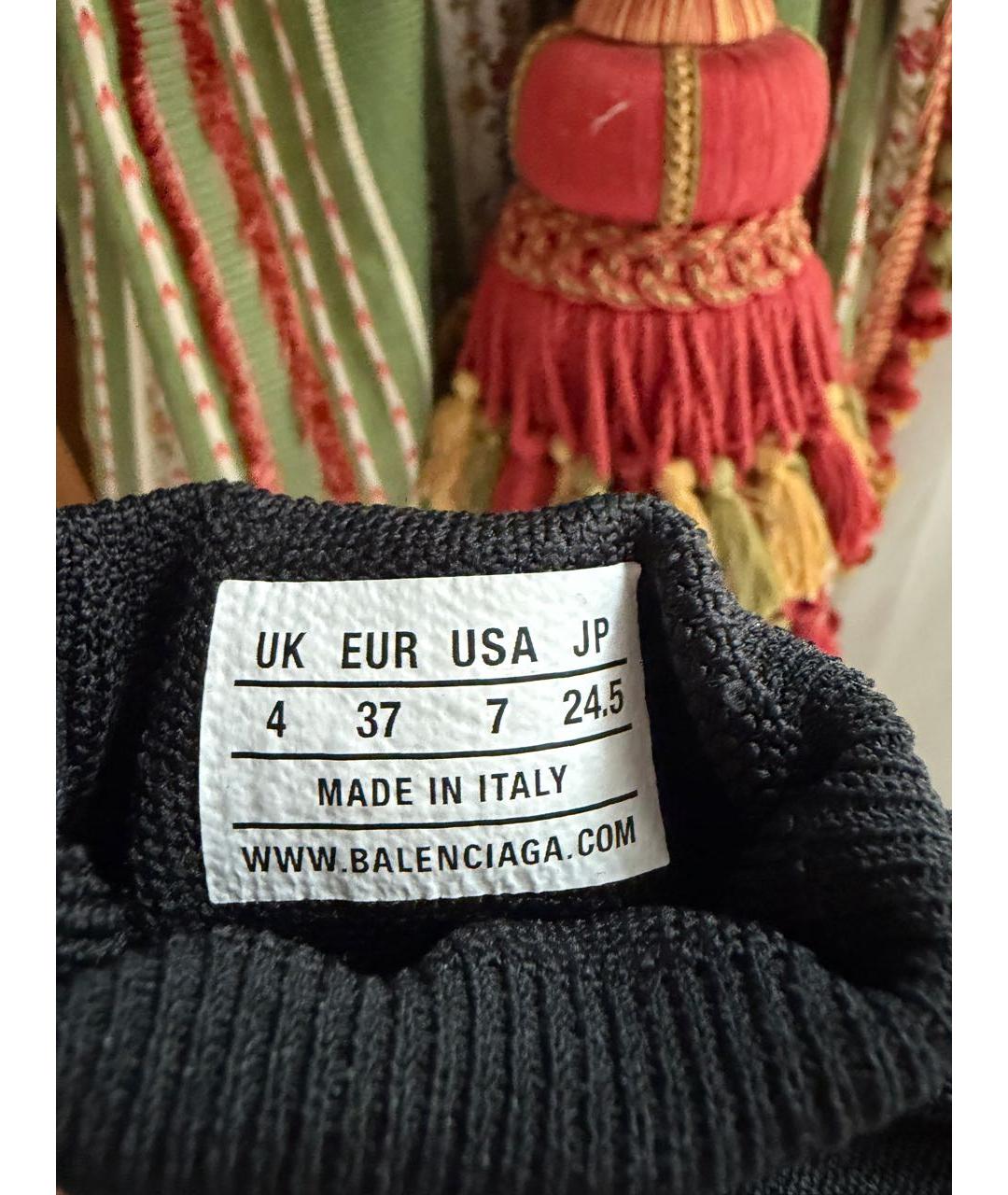 BALENCIAGA Черные текстильные кроссовки, фото 6