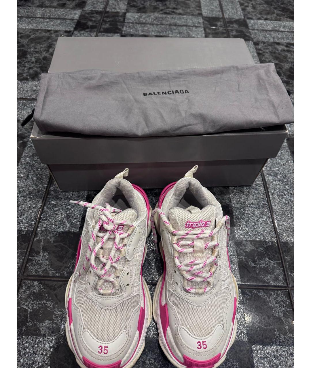 BALENCIAGA Белые кроссовки, фото 2