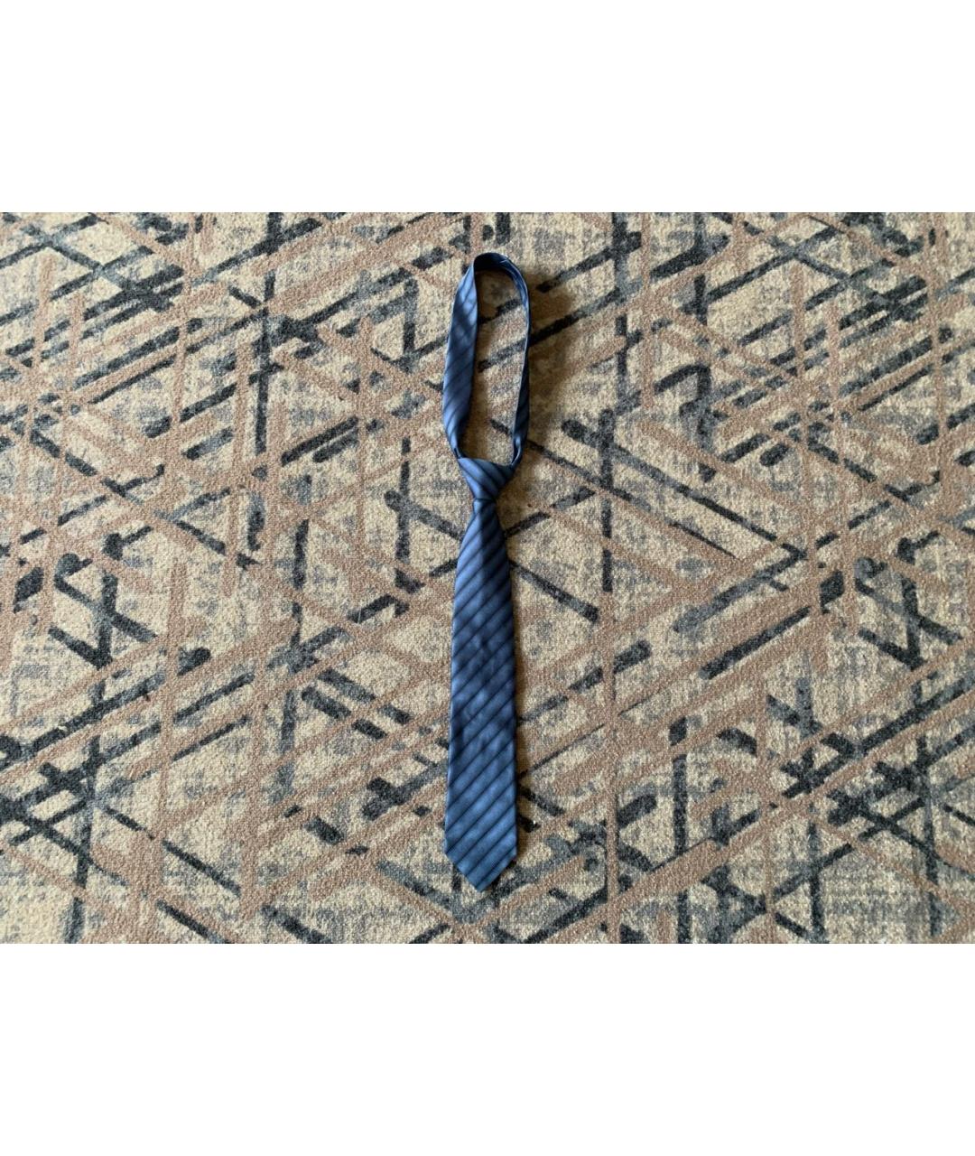 LANVIN Голубой шелковый галстук, фото 1
