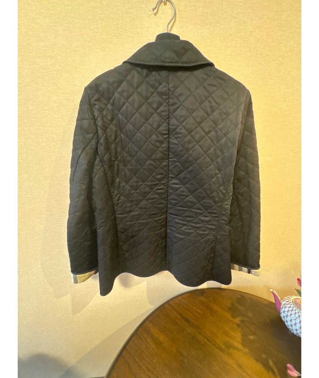 BURBERRY Черная полиэстеровая куртка, фото 2