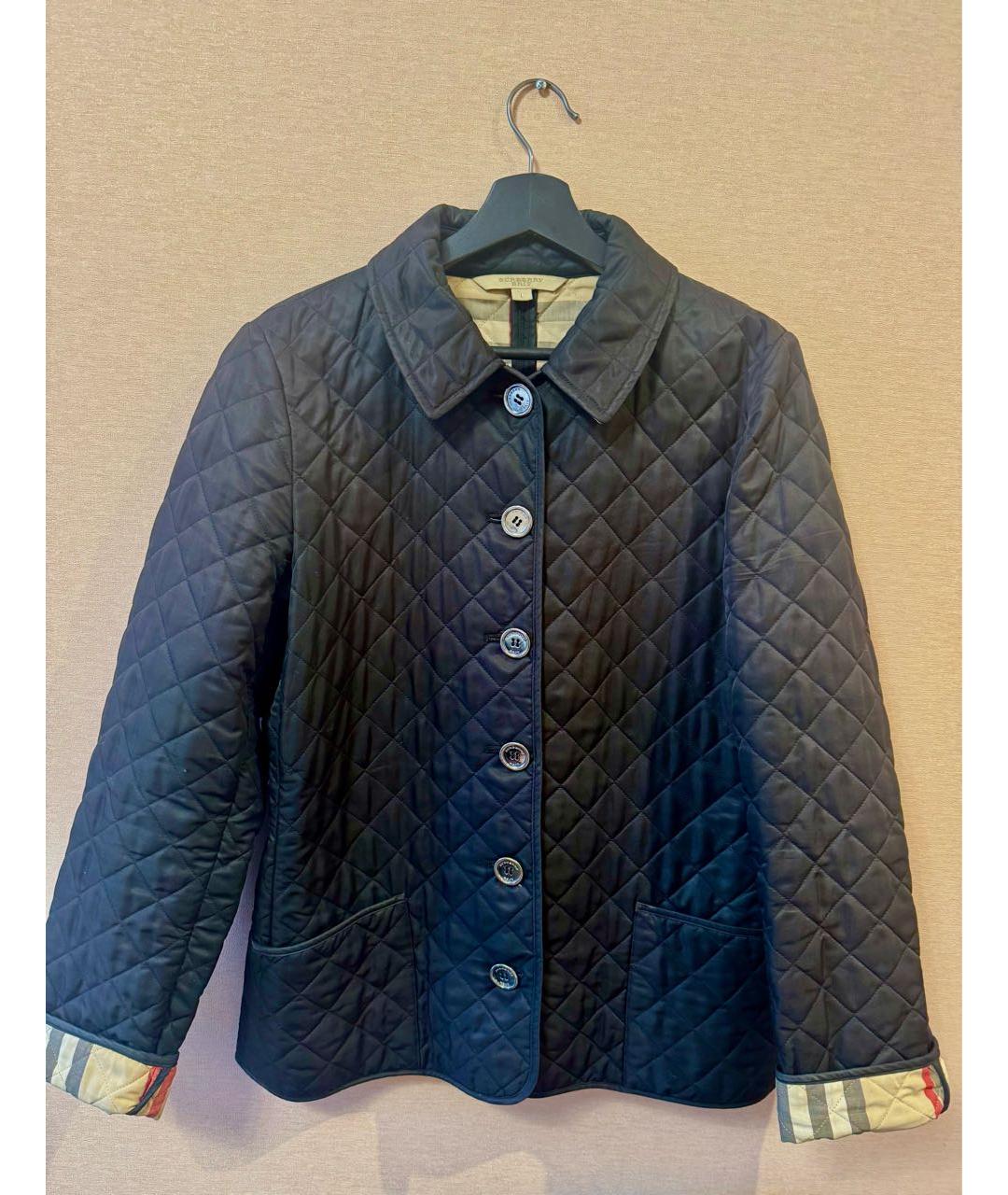 BURBERRY Черная полиэстеровая куртка, фото 1
