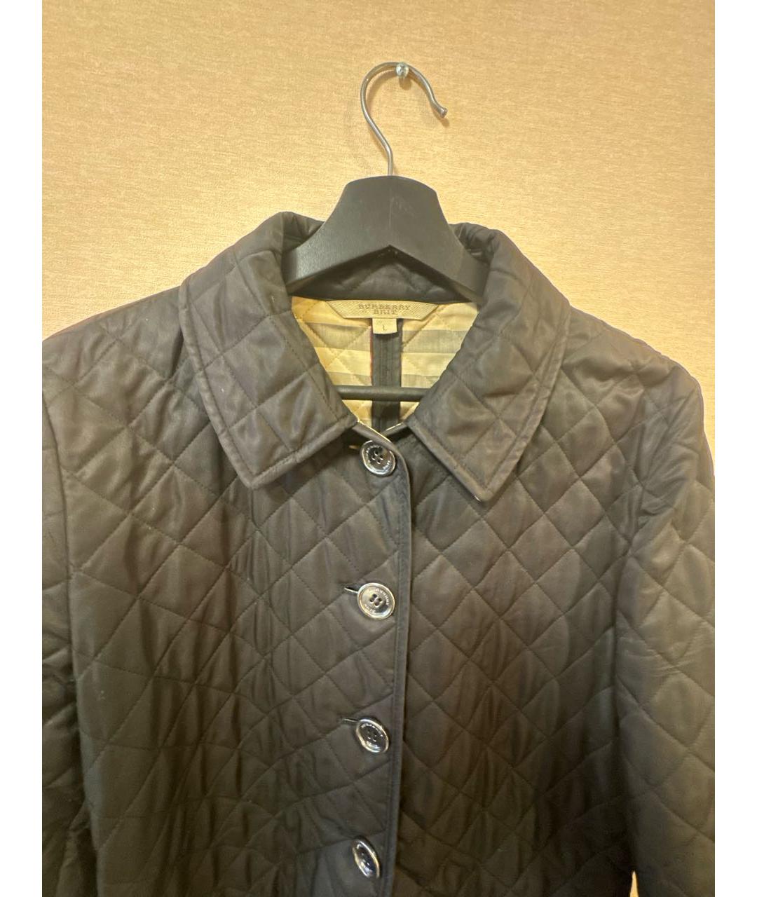 BURBERRY Черная полиэстеровая куртка, фото 4