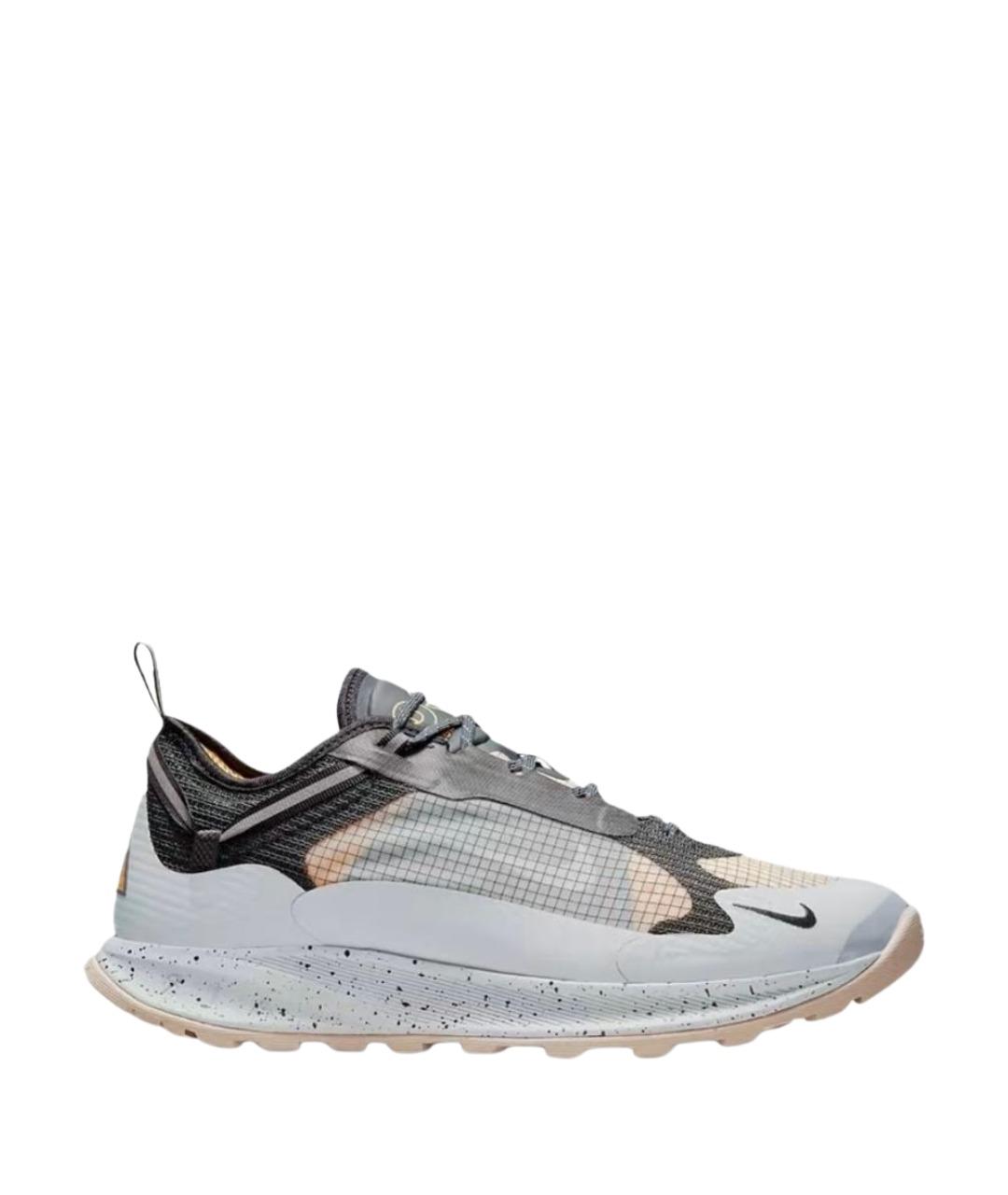 NIKE ACG Серые синтетические низкие кроссовки / кеды, фото 1
