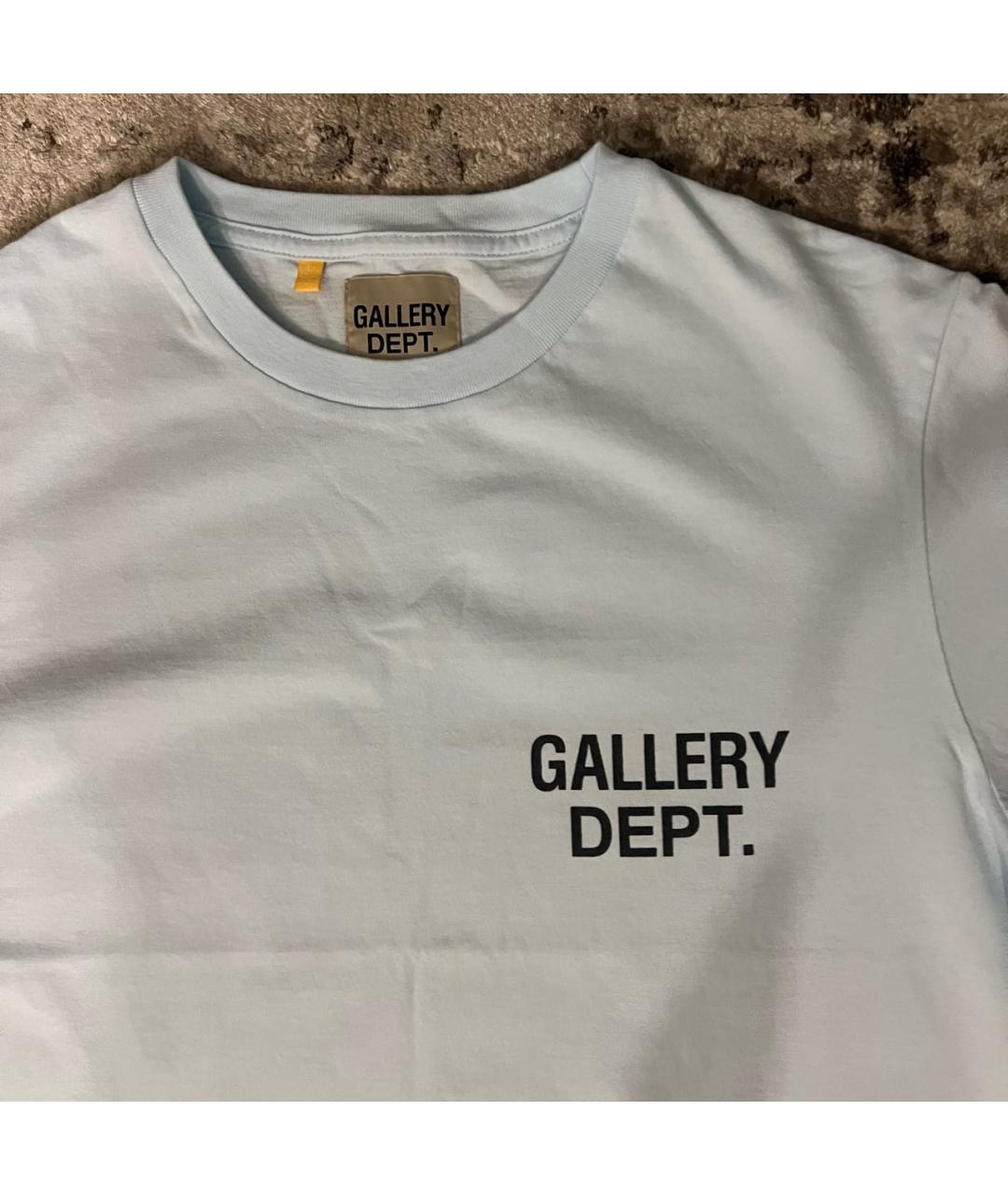 Gallery Dept Голубая хлопковая футболка, фото 3
