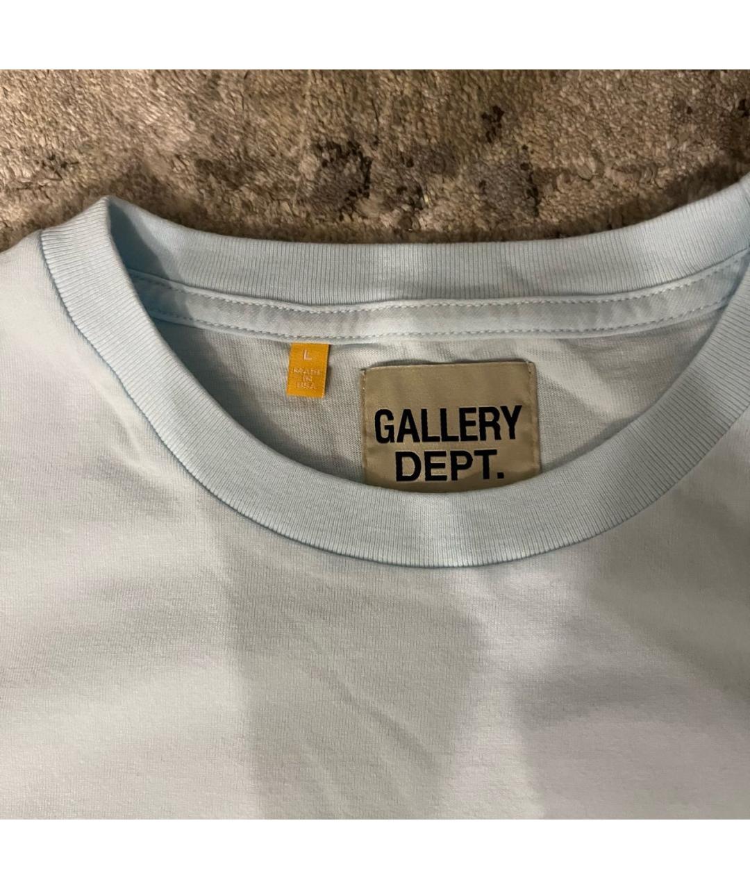 Gallery Dept Голубая хлопковая футболка, фото 4