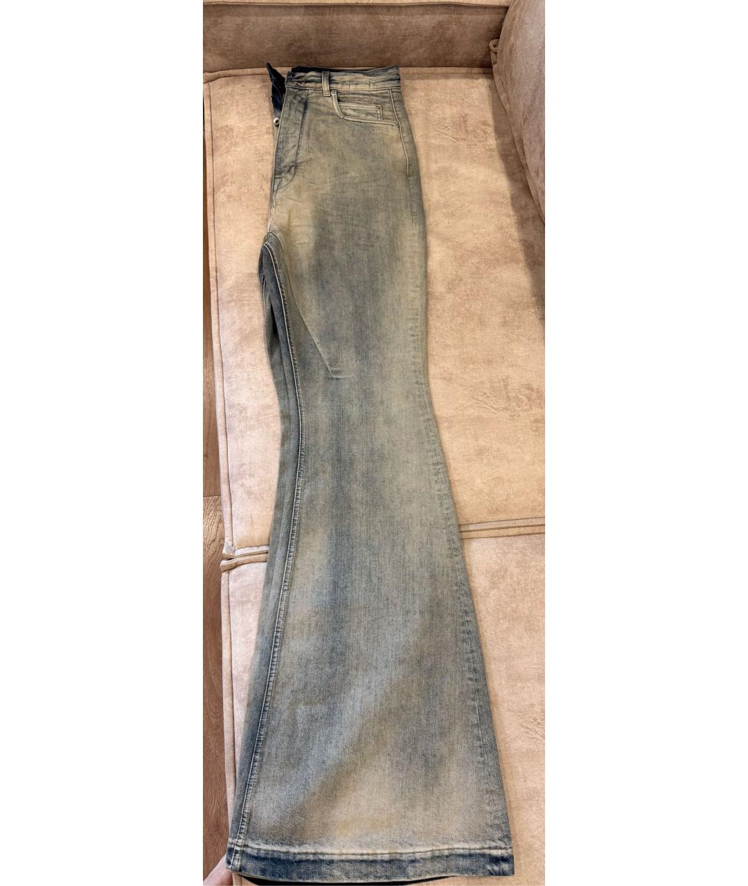 RICK OWENS DRKSHDW Голубые хлопковые джинсы, фото 3