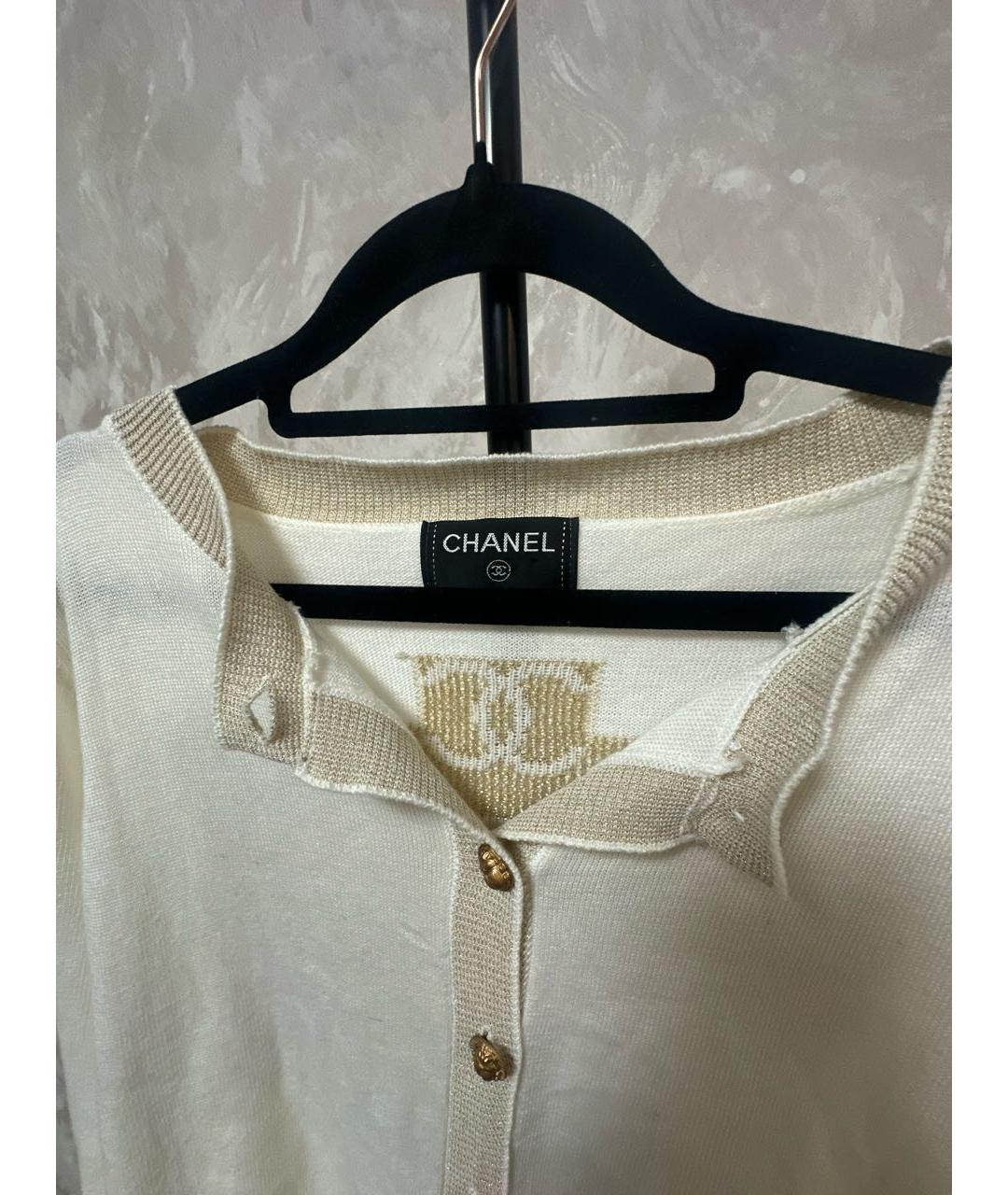 CHANEL Белый кашемировый джемпер / свитер, фото 3