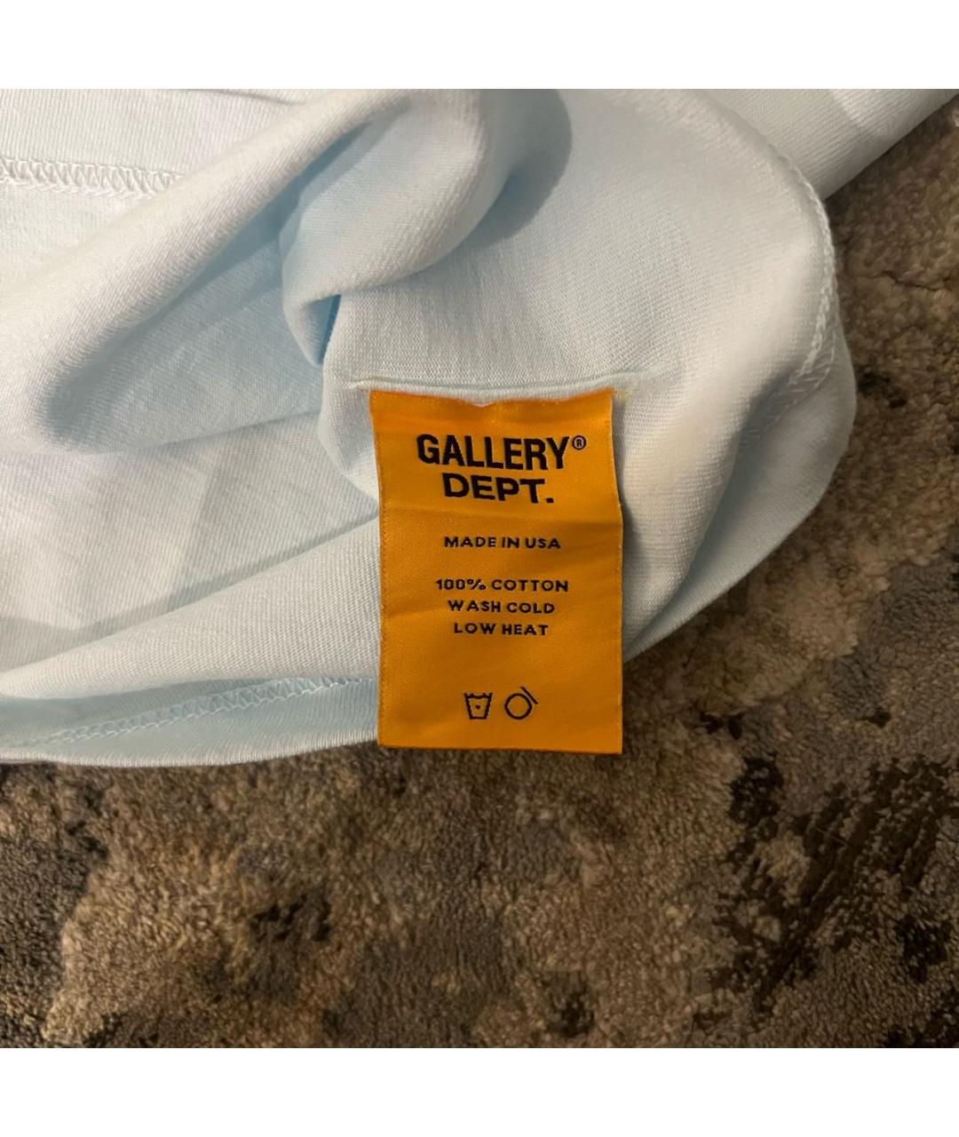 Gallery Dept Голубая хлопковая футболка, фото 3