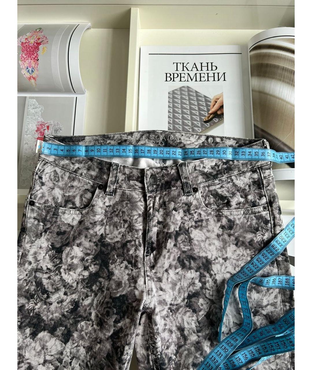 ESCADA Серые хлопко-эластановые джинсы слим, фото 4