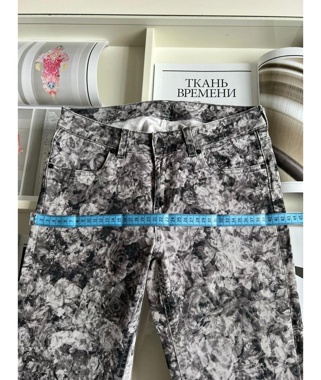 ESCADA Серые хлопко-эластановые джинсы слим, фото 5