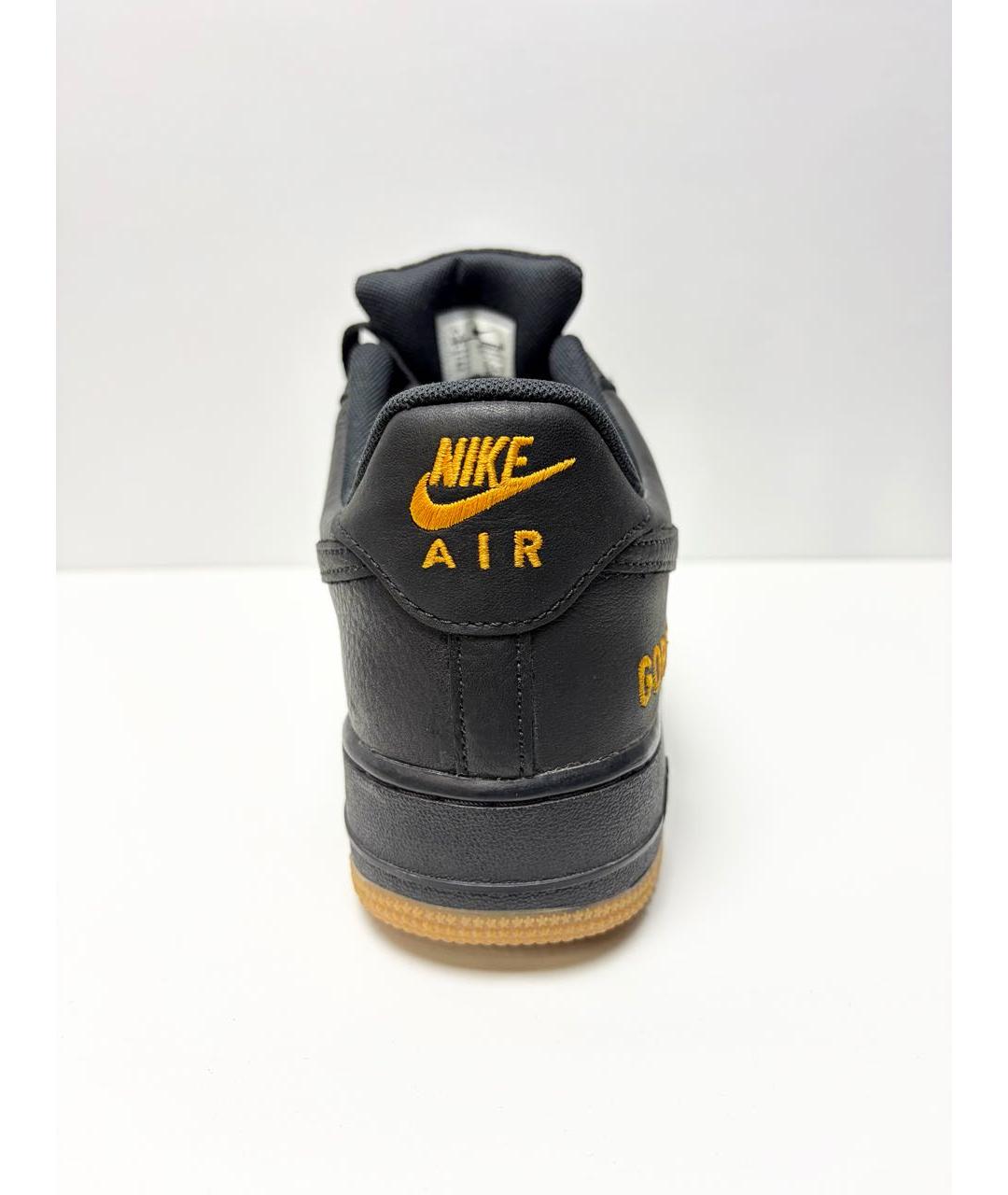 NIKE Черные кожаные низкие кроссовки / кеды, фото 6