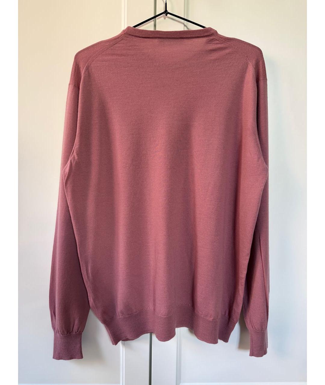 ERMENEGILDO ZEGNA XXX Коралловый шерстяной джемпер / свитер, фото 2