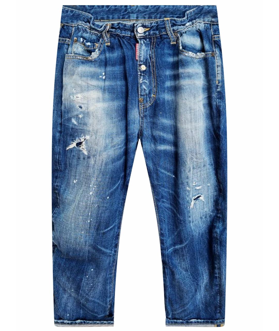 DSQUARED2 Синие хлопковые прямые джинсы, фото 1