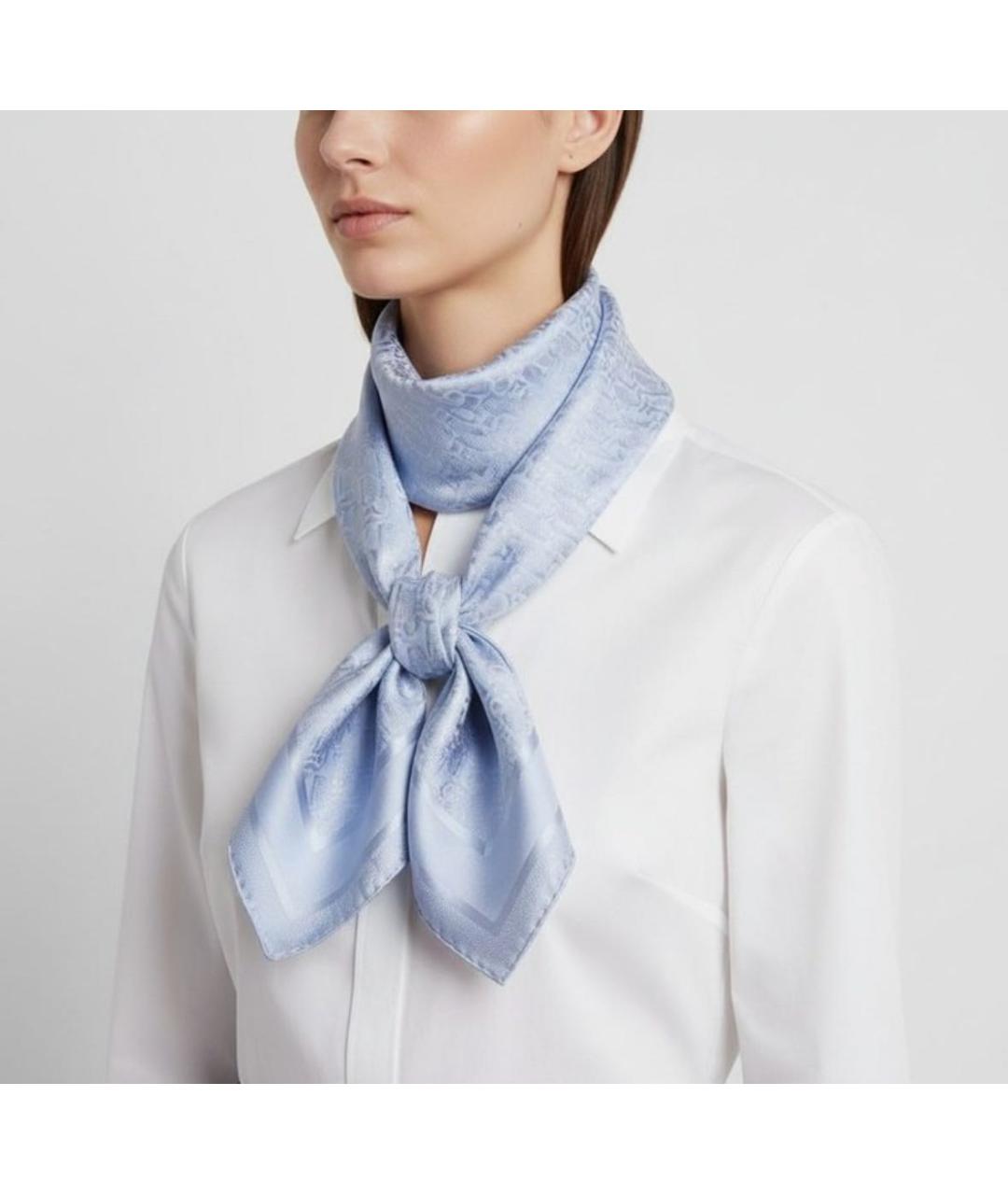 CHRISTIAN DIOR Розовый шелковый платок, фото 3