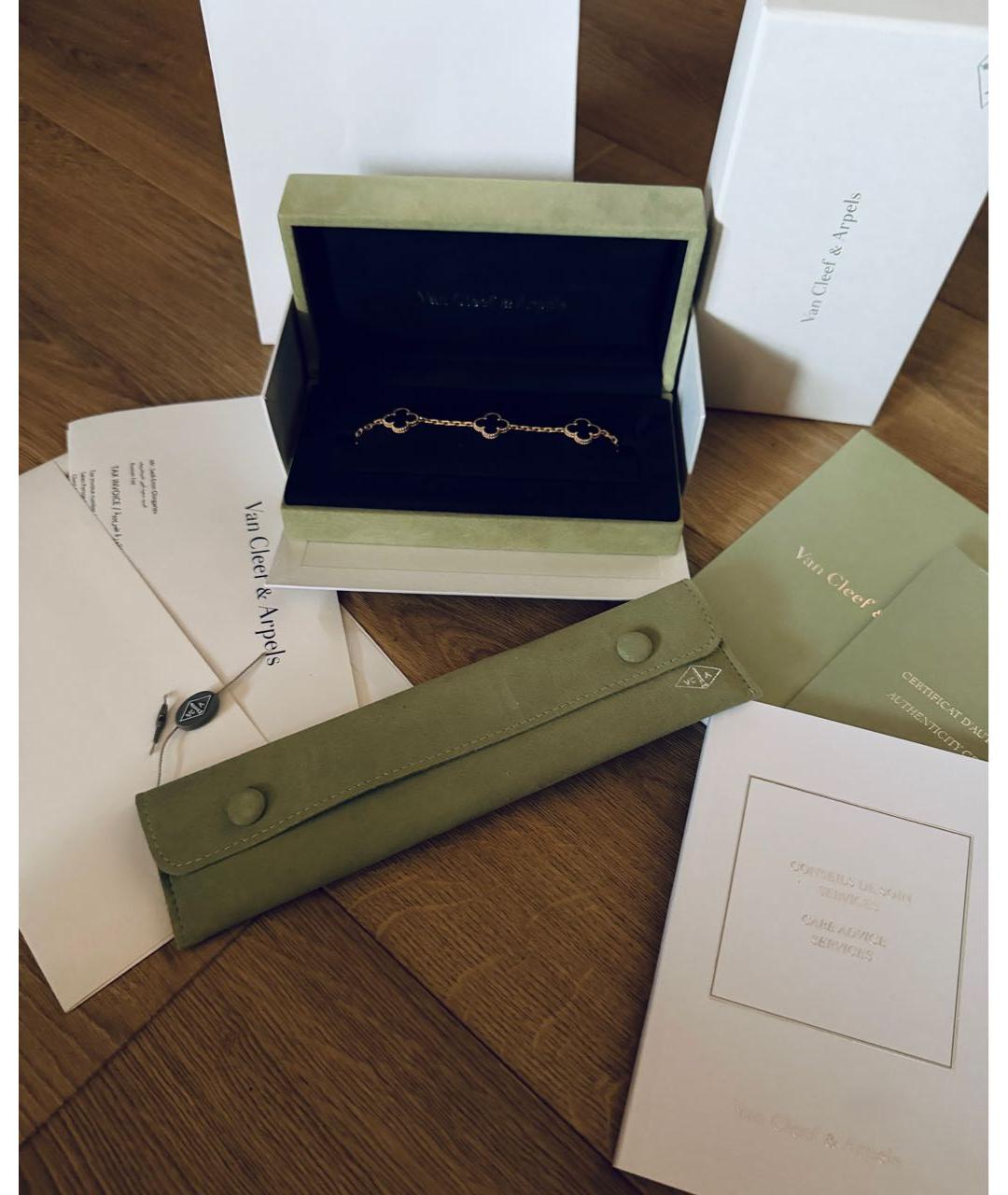 VAN CLEEF & ARPELS Черный браслет из желтого золота, фото 2