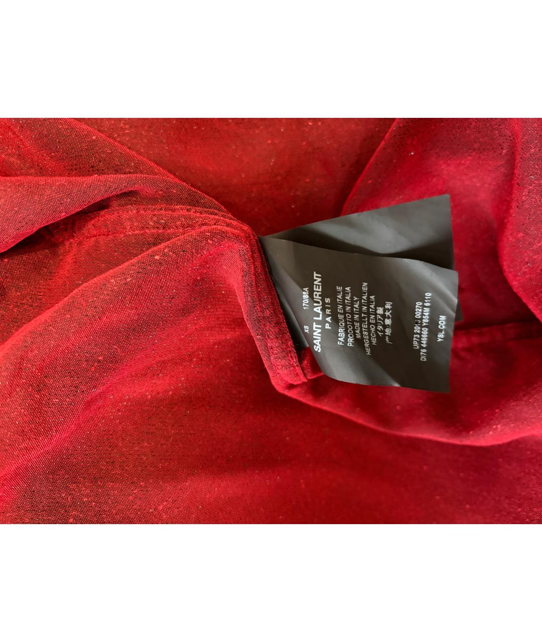 SAINT LAURENT Красная вискозная рубашка, фото 5