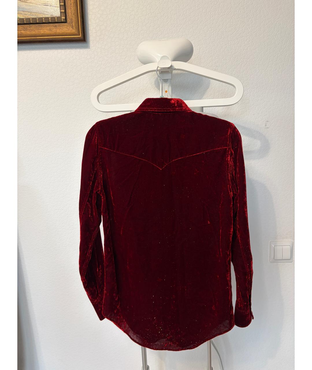 SAINT LAURENT Красная вискозная рубашка, фото 3